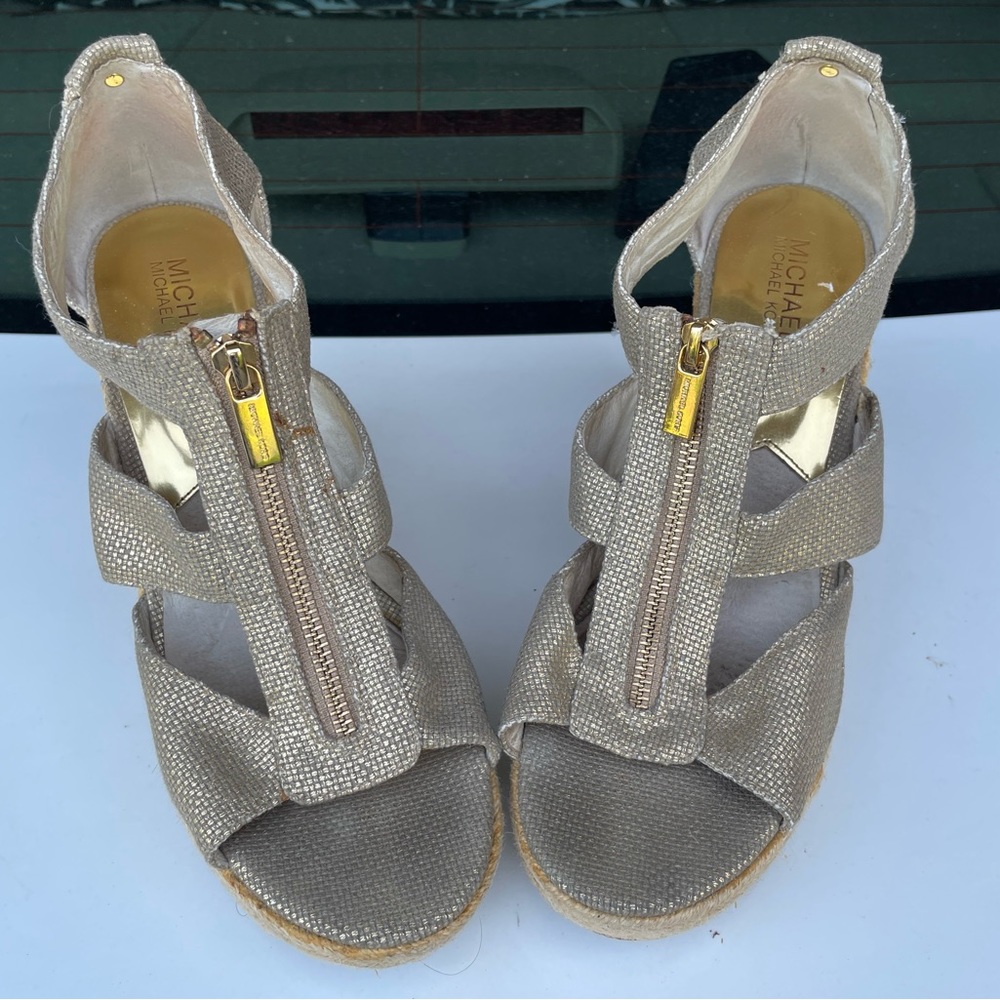 MICHAEL KORS Damita wedge espadrille sandal 9.5